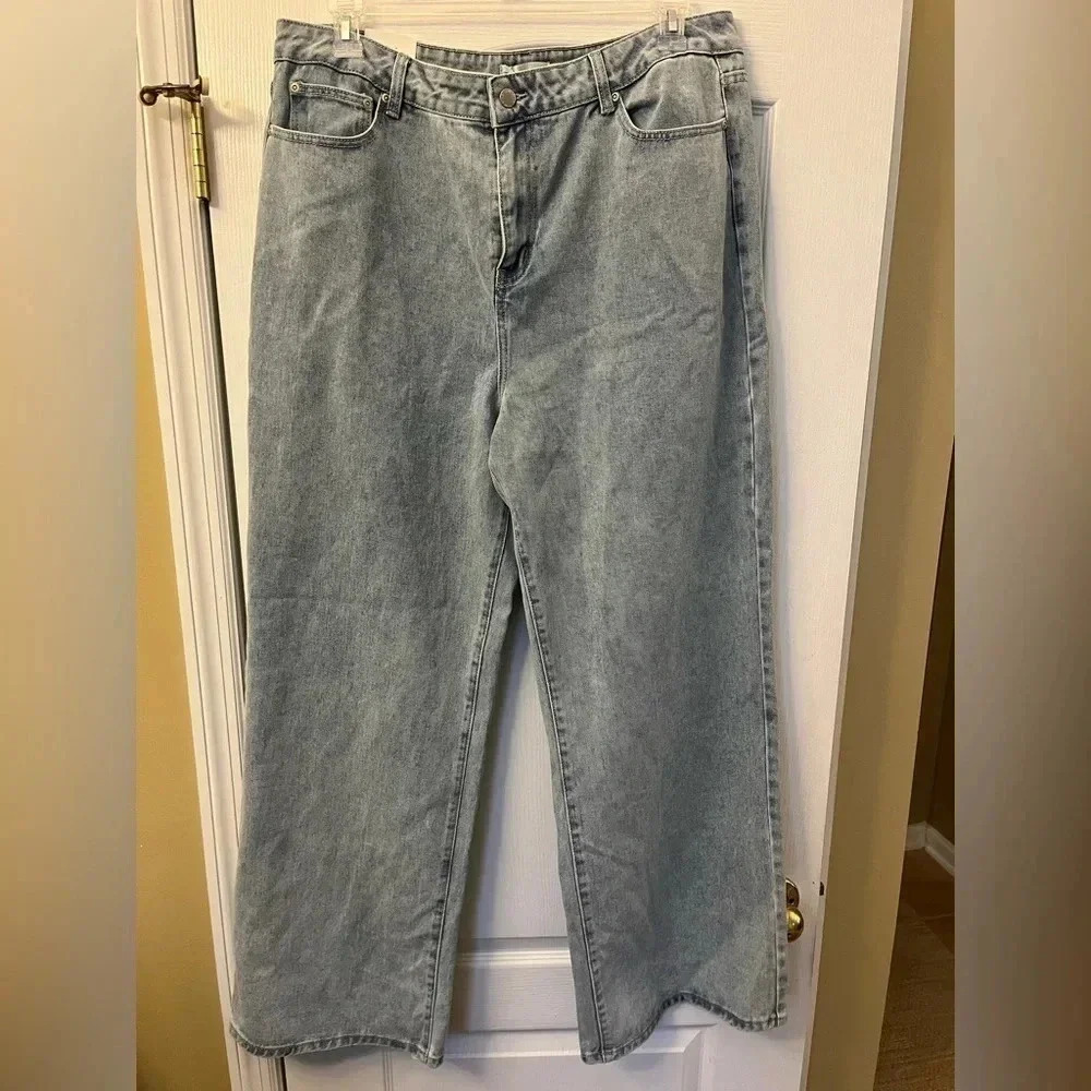 In The Style High Waist Wide Leg Jeans